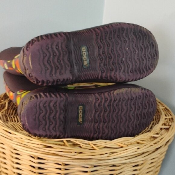 BOGS Colorful Circle Insulated Waterproof Rain Boots Brown Multicolor Size 6 - Picture 3 of 9